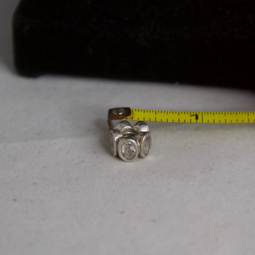 Pandora Sterling Silver ALE Clear Oval Cubic Zirconia Flower Bead Charm 790442CZ - Picture 8 of 8